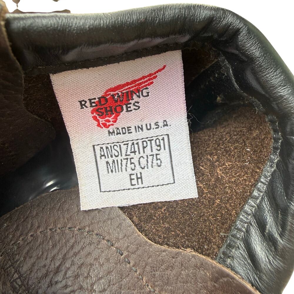Red Wing‎ Pecos 11” Waterproof Leather Safety Toe Pull On Work Boots Men’s - 8 - Picture 13 of 13